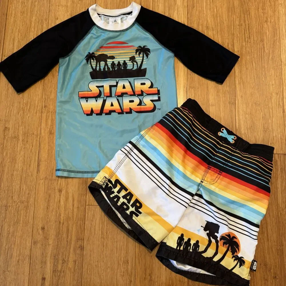 Disney Store Star Wars Swim Set Size 7/8